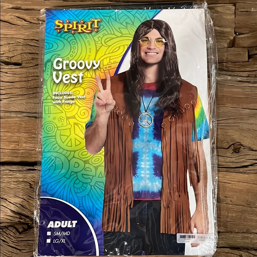 Spirit Halloween Groovy Vest Costume Sz-SM-MD